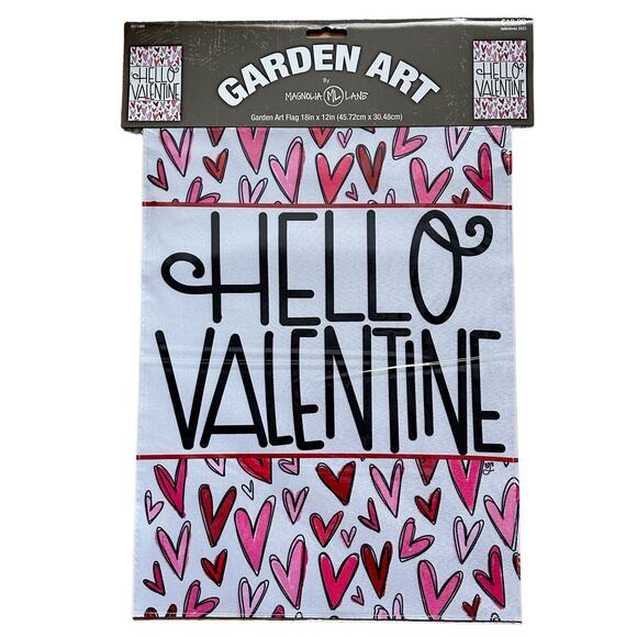 Hello Valentine Welcome Friends Garden Flag 12x18 Inch Double Sided for Outdoor - Picture 1 of 1